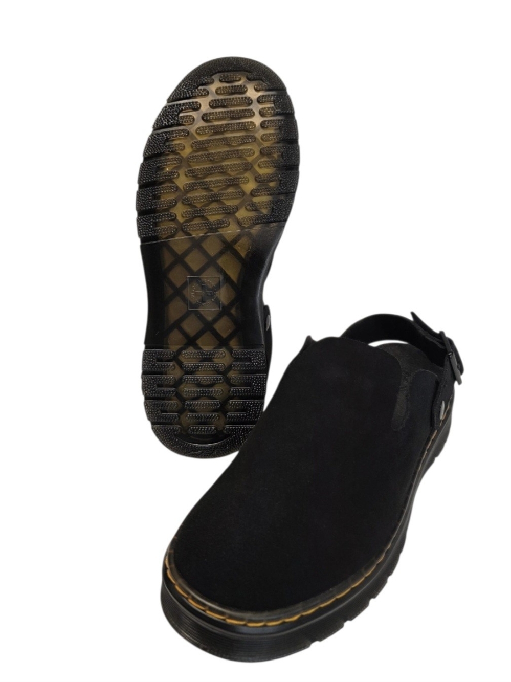New Dr. Marten Carlson Suede Slingback Mules Black Women's Size 8 & 9 - Picture 10 of 12